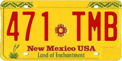 NM license plate 471TMB