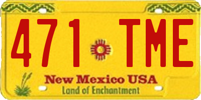 NM license plate 471TME