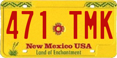 NM license plate 471TMK