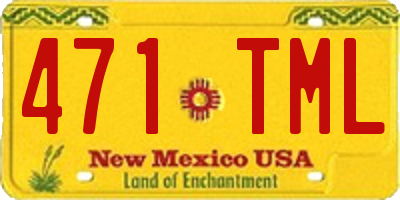 NM license plate 471TML