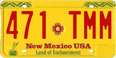 NM license plate 471TMM