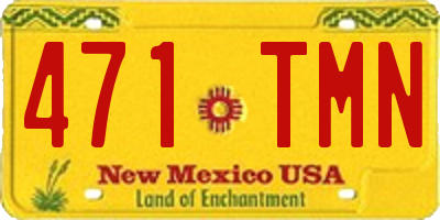 NM license plate 471TMN