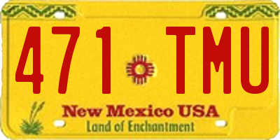 NM license plate 471TMU