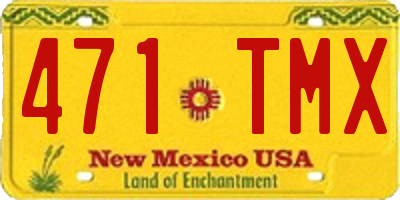 NM license plate 471TMX