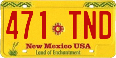 NM license plate 471TND