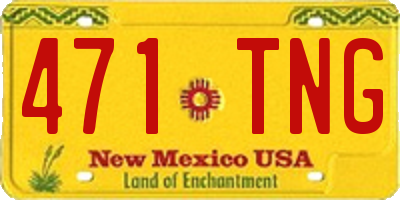 NM license plate 471TNG