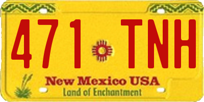 NM license plate 471TNH