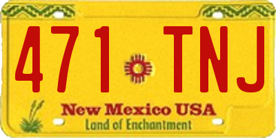 NM license plate 471TNJ