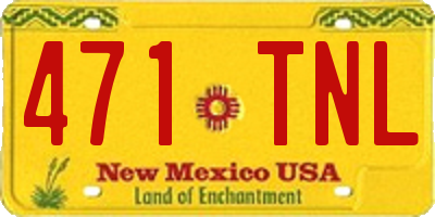 NM license plate 471TNL