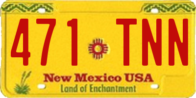 NM license plate 471TNN