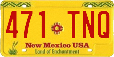 NM license plate 471TNQ