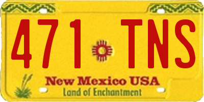 NM license plate 471TNS