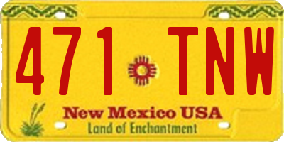 NM license plate 471TNW