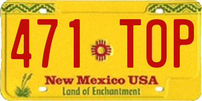 NM license plate 471TOP