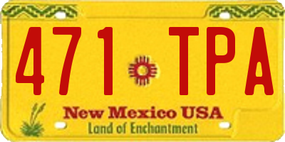 NM license plate 471TPA