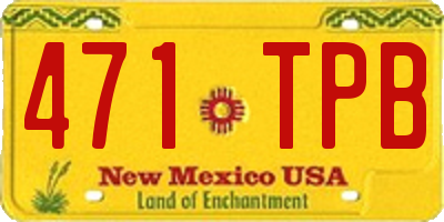 NM license plate 471TPB