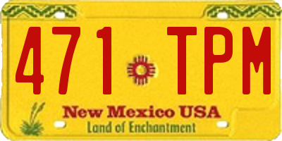 NM license plate 471TPM