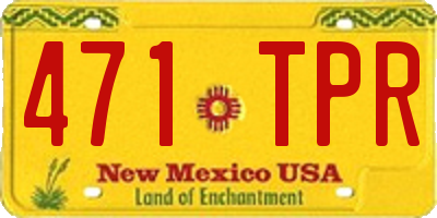 NM license plate 471TPR