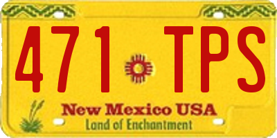 NM license plate 471TPS