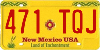 NM license plate 471TQJ