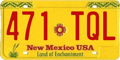 NM license plate 471TQL