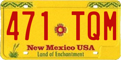 NM license plate 471TQM