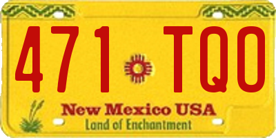 NM license plate 471TQO