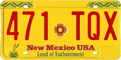 NM license plate 471TQX