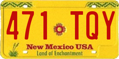 NM license plate 471TQY
