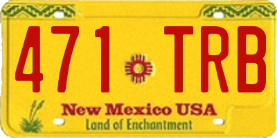 NM license plate 471TRB