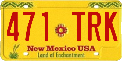 NM license plate 471TRK