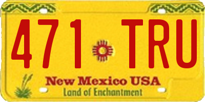 NM license plate 471TRU