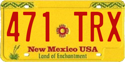 NM license plate 471TRX