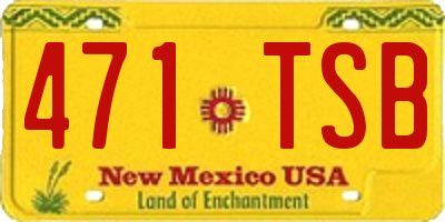 NM license plate 471TSB