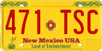 NM license plate 471TSC