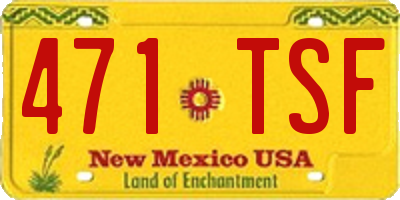 NM license plate 471TSF