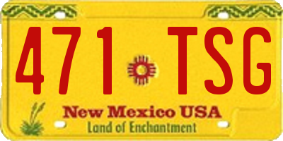 NM license plate 471TSG