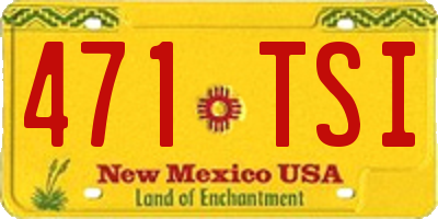 NM license plate 471TSI