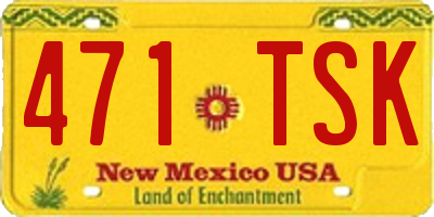 NM license plate 471TSK
