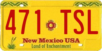 NM license plate 471TSL