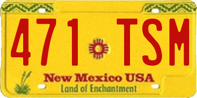 NM license plate 471TSM