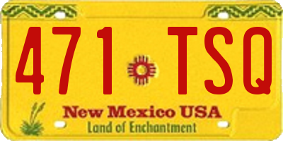 NM license plate 471TSQ