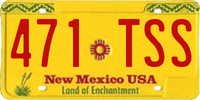 NM license plate 471TSS