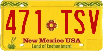 NM license plate 471TSV