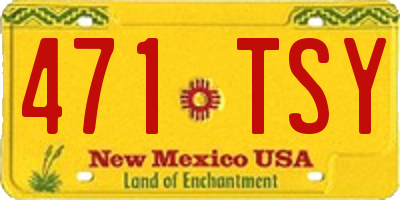 NM license plate 471TSY