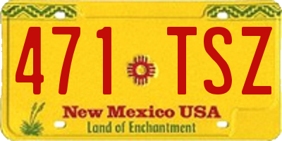 NM license plate 471TSZ