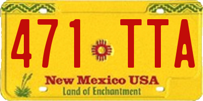 NM license plate 471TTA