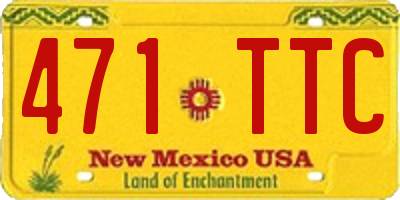 NM license plate 471TTC