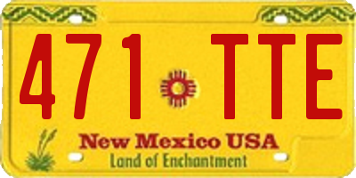 NM license plate 471TTE