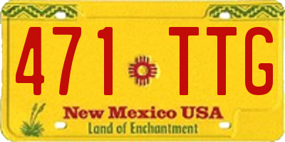 NM license plate 471TTG
